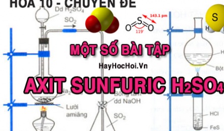 Bài tập về Axit Sunfuric H2SO4 (loãng, đặc nóng) có lời giải và đáp án - hóa lớp 10